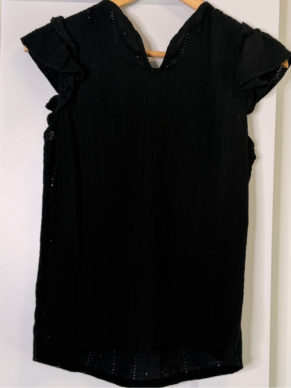 💛2 for 20-
Black V-Neck Flutter Sleeve Blouse